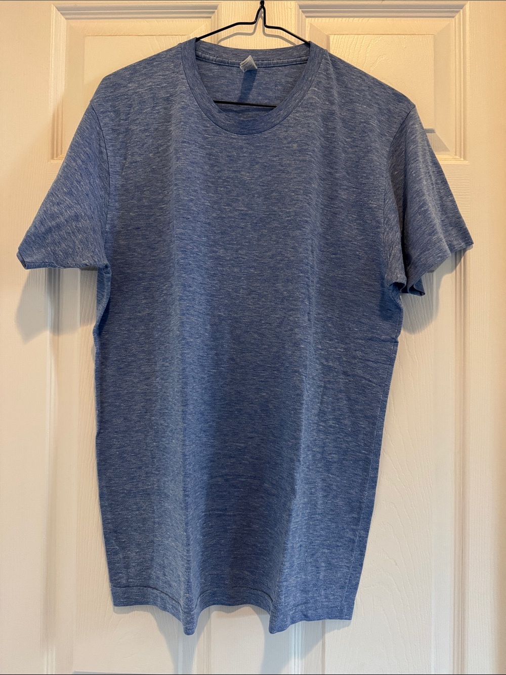 American Apparel 50/25/25 Track Shirt, like new, in sky blue